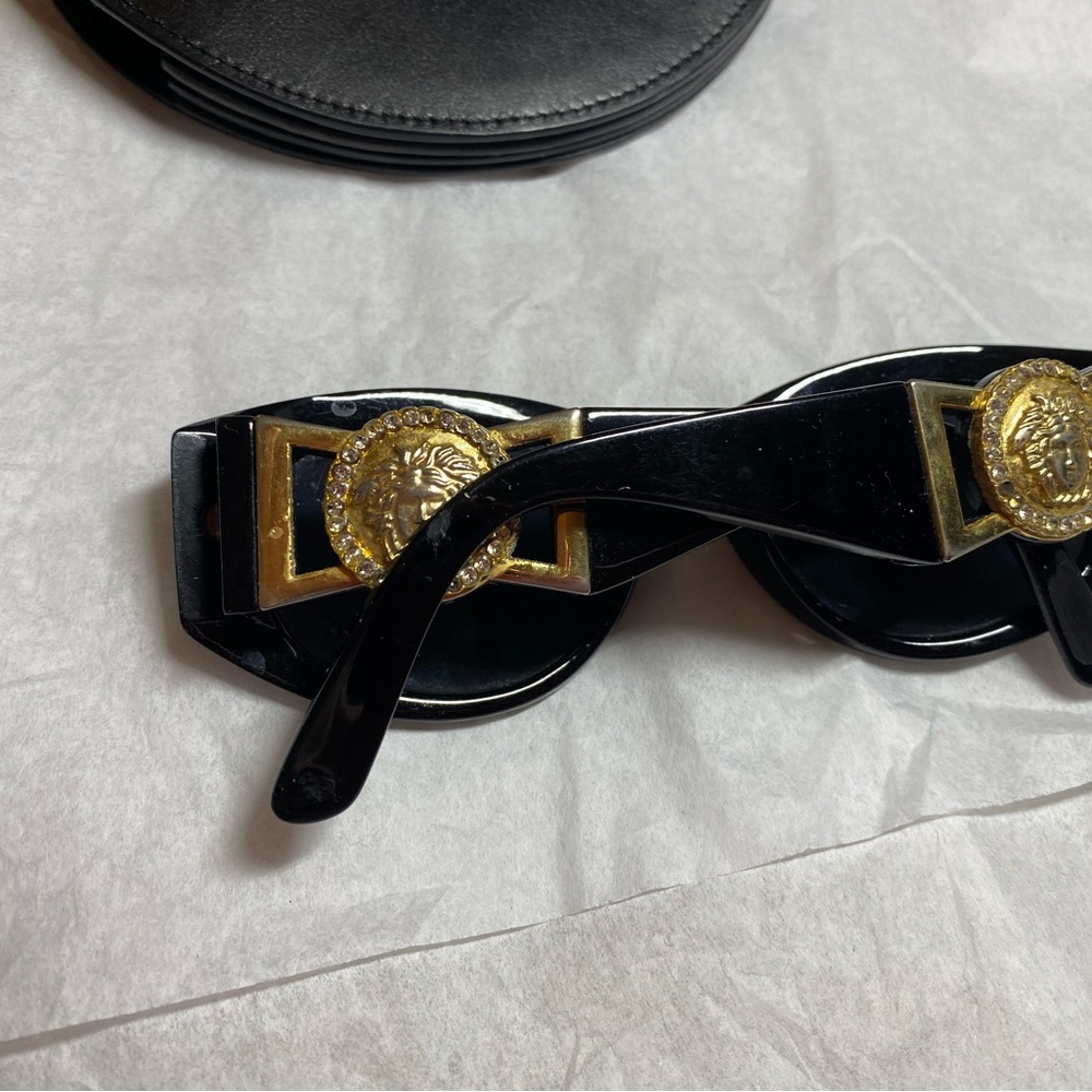 Versace Black and Gold Women's Sunglasses